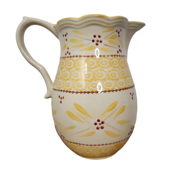 Temp-Tations Old World Yellow Pitcher Gold Pitcher Country Pitcher Farmhouse - Picture 1 of 8